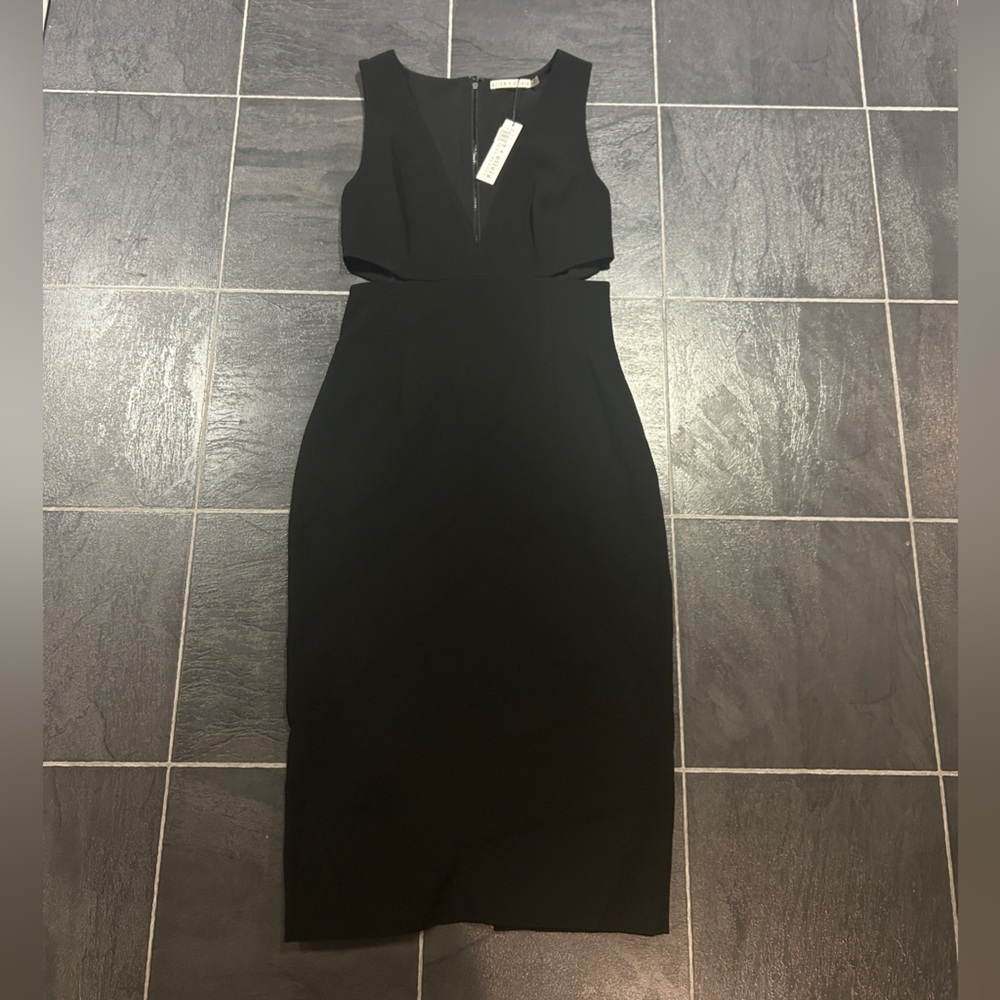 Alice + Olivia Black Cutout Dress